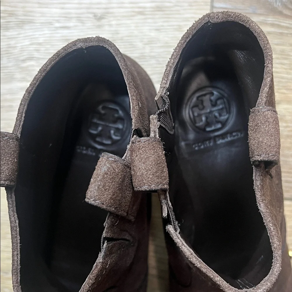 NWOB Tory Burch Ginevra Brown Suede Ankle Boots Size 8M